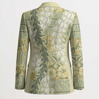 Vintage Puakenikeni and Maile Lei Blazer Hawaiian Style Tribal Tapa Double Strand Lei - Polynesian Pride