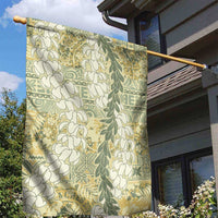 Vintage Puakenikeni and Maile Lei Garden Flag Hawaiian Style Tribal Tapa Double Strand Lei