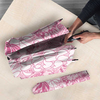 Pink Puakenikeni and Maile Lei Umbrella Hawaiian Style Tribal Tapa Double Strand Lei LT9 - Polynesian Pride