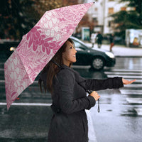 Pink Puakenikeni and Maile Lei Umbrella Hawaiian Style Tribal Tapa Double Strand Lei LT9 - Polynesian Pride