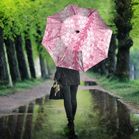 Pink Puakenikeni and Maile Lei Umbrella Hawaiian Style Tribal Tapa Double Strand Lei LT9 - Polynesian Pride