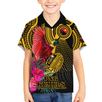Personalised Papua New Guinea Rugby Kid Hawaiian Shirt PNG Kumuls Champions Pacific Bowl LT9 Kid Gold - Polynesian Pride
