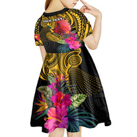 Personalised Papua New Guinea Rugby Kid Short Sleeve Dress PNG Kumuls Champions Pacific Bowl LT9 - Polynesian Pride