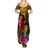 Personalised Papua New Guinea Rugby Summer Maxi Dress PNG Kumuls Champions Pacific Bowl LT9 - Polynesian Pride