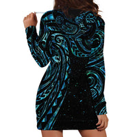 New Zealand Tribal Tattoo Hoodie Dress With Matariki Art