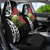 New Zealand Kakapo Christmas Car Seat Cover Meri Kirihimete Pohutukawa Flowers