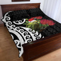 New Zealand Kakapo Christmas Quilt Bed Set Meri Kirihimete Pohutukawa Flowers
