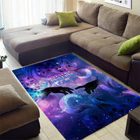I Love You In Every Universe Personalised Area Rug Polynesian Pattern Galaxy Style LT9 - Polynesian Pride