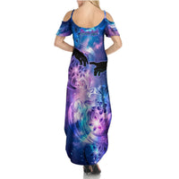 I Love You In Every Universe Personalised Summer Maxi Dress Polynesian Pattern Galaxy Style LT9 - Polynesian Pride