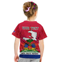 Haiti Independence Day Kid T Shirt Libete Egalite Fratenite Ayiti 1804 With Polynesian Pattern LT9 - Polynesian Pride