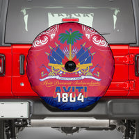 Haiti Independence Day Spare Tire Cover Libete Egalite Fratenite Ayiti 1804 With Polynesian Pattern LT9 - Polynesian Pride