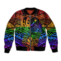 New Zealand LGBT Fern Heart Bomber Jacket Dont judge What You Dont Understand LT9 Unisex - Polynesian Pride