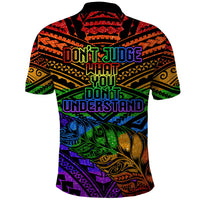 New Zealand LGBT Fern Heart Polo Shirt Dont judge What You Dont Understand LT9 - Polynesian Pride