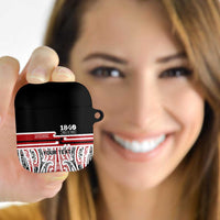 Personalised Toitu Te Tiriti Aotearoa 1840 AirPods Case Red Kowhaiwhai Puhoro - Polynesian Pride