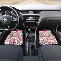 Personalised Toitu Te Tiriti Aotearoa 1840 Car Mats Red Kowhaiwhai Puhoro - Polynesian Pride
