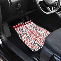Personalised Toitu Te Tiriti Aotearoa 1840 Car Mats Red Kowhaiwhai Puhoro - Polynesian Pride