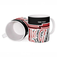 Personalised Toitu Te Tiriti Aotearoa 1840 Ceramic Mug Red Kowhaiwhai Puhoro LT9 - Polynesian Pride