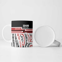 Personalised Toitu Te Tiriti Aotearoa 1840 Ceramic Mug Red Kowhaiwhai Puhoro LT9 - Polynesian Pride