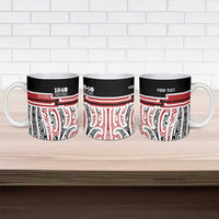 Personalised Toitu Te Tiriti Aotearoa 1840 Ceramic Mug Red Kowhaiwhai Puhoro LT9 - Polynesian Pride