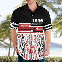 Personalised Toitu Te Tiriti Aotearoa 1840 Hawaiian Shirt Red Kowhaiwhai Puhoro LT9 - Polynesian Pride