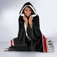 Personalised Toitu Te Tiriti Aotearoa 1840 Hooded Blanket Red Kowhaiwhai Puhoro LT9 - Polynesian Pride