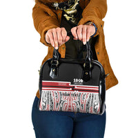 Personalised Toitu Te Tiriti Aotearoa 1840 Shoulder Handbag Red Kowhaiwhai Puhoro - Polynesian Pride
