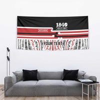Personalised Toitu Te Tiriti Aotearoa 1840 Tapestry Red Kowhaiwhai Puhoro - Polynesian Pride