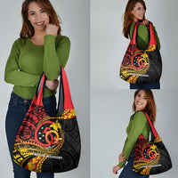 Papua New Guinea Tribal Tattoo Grocery Bag 50th Independence Anniversary