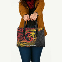 Papua New Guinea Tribal Tattoo Leather Bag 50th Independence Anniversary LT9 - Polynesian Pride