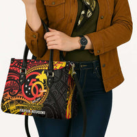 Papua New Guinea Tribal Tattoo Leather Bag 50th Independence Anniversary LT9 - Polynesian Pride