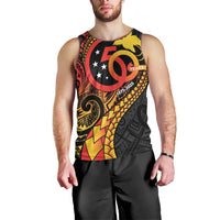 Papua New Guinea Tribal Tattoo Men Tank Top 50th Independence Anniversary