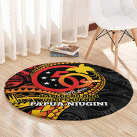 Papua New Guinea Tribal Tattoo Round Carpet 50th Independence Anniversary LT9 - Polynesian Pride