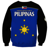 Philippines Concept Home Football Sweatshirt Pilipinas Flag Black Style 2023 LT9 - Polynesian Pride