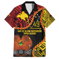 Personalised Papua New Guinea 49th Anniversary Family Matching Short Sleeve Bodycon Dress and Hawaiian Shirt Hapi De bilong Indipendens Papua Niugini