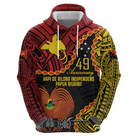 Personalised Papua New Guinea 49th Anniversary Hoodie Hapi De bilong Indipendens Papua Niugini