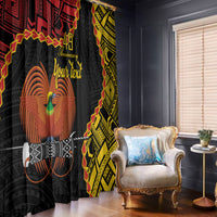 Personalised Papua New Guinea 49th Anniversary Window Curtain Hapi De bilong Indipendens Papua Niugini