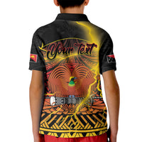 Personalised Papua New Guinea 49th Anniversary Kid Polo Shirt Bird of Paradise Unity In Diversity