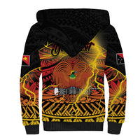 Personalised Papua New Guinea 49th Anniversary Sherpa Hoodie Bird of Paradise Unity In Diversity