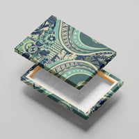 Hawaiian Hibiscus Tribal Vintage Motif Canvas Wall Art Ver 1