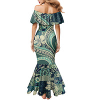 Hawaiian Hibiscus Tribal Vintage Motif Mermaid Dress Ver 1 LT9 - Polynesian Pride