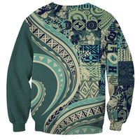 Hawaiian Hibiscus Tribal Vintage Motif Sweatshirt Ver 1 LT9 - Polynesian Pride