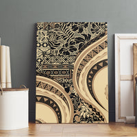 Hawaiian Hibiscus Tribal Vintage Motif Canvas Wall Art Ver 2