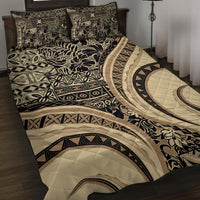 Hawaiian Hibiscus Tribal Vintage Motif Quilt Bed Set Ver 2