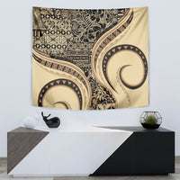 Hawaiian Hibiscus Tribal Vintage Motif Tapestry Ver 2
