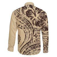 Hawaiian Hibiscus Tribal Vintage Motif Family Matching Mermaid Dress and Hawaiian Shirt Ver 3