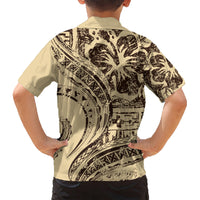 Hawaiian Hibiscus Tribal Vintage Motif Kid Hawaiian Shirt Ver 3 LT9 - Polynesian Pride