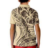 Hawaiian Hibiscus Tribal Vintage Motif Kid Polo Shirt Ver 3
