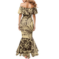 Hawaiian Hibiscus Tribal Vintage Motif Mermaid Dress Ver 3 LT9 - Polynesian Pride