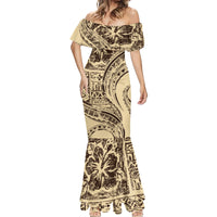 Hawaiian Hibiscus Tribal Vintage Motif Mermaid Dress Ver 3 LT9 - Polynesian Pride