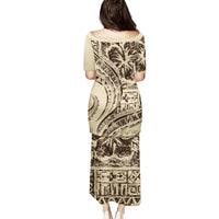 Hawaiian Hibiscus Tribal Vintage Motif Puletasi Ver 3 LT9 - Polynesian Pride